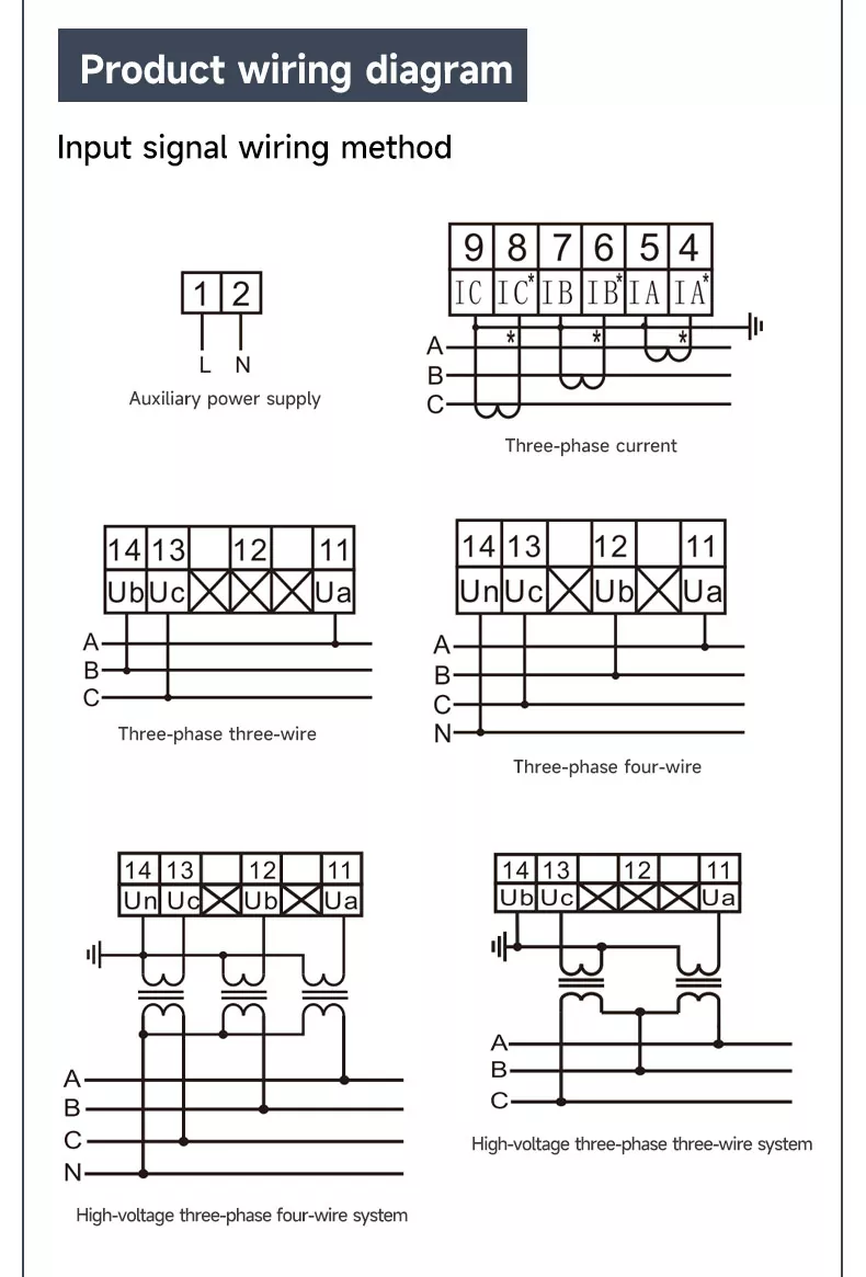 Three Phase LCD Digital Meter