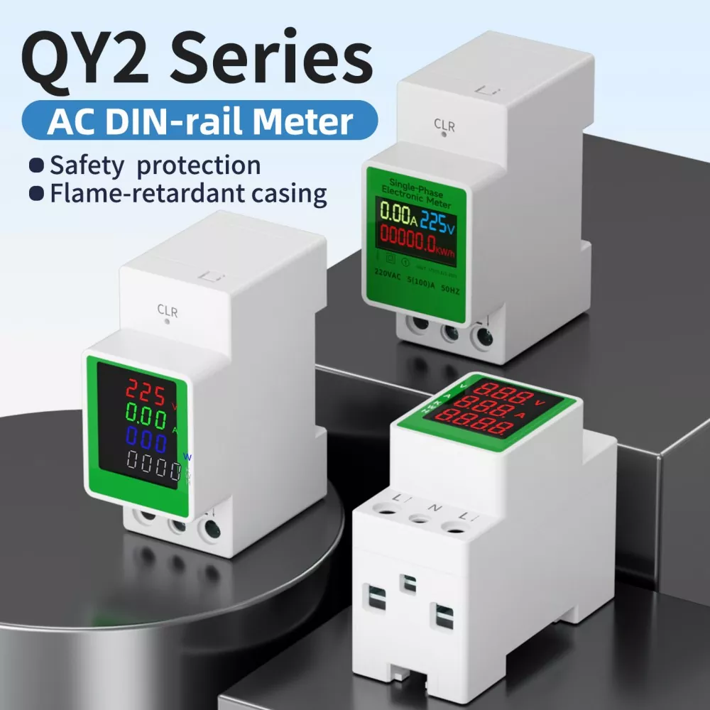 QY2 AC Din-kiskomittari