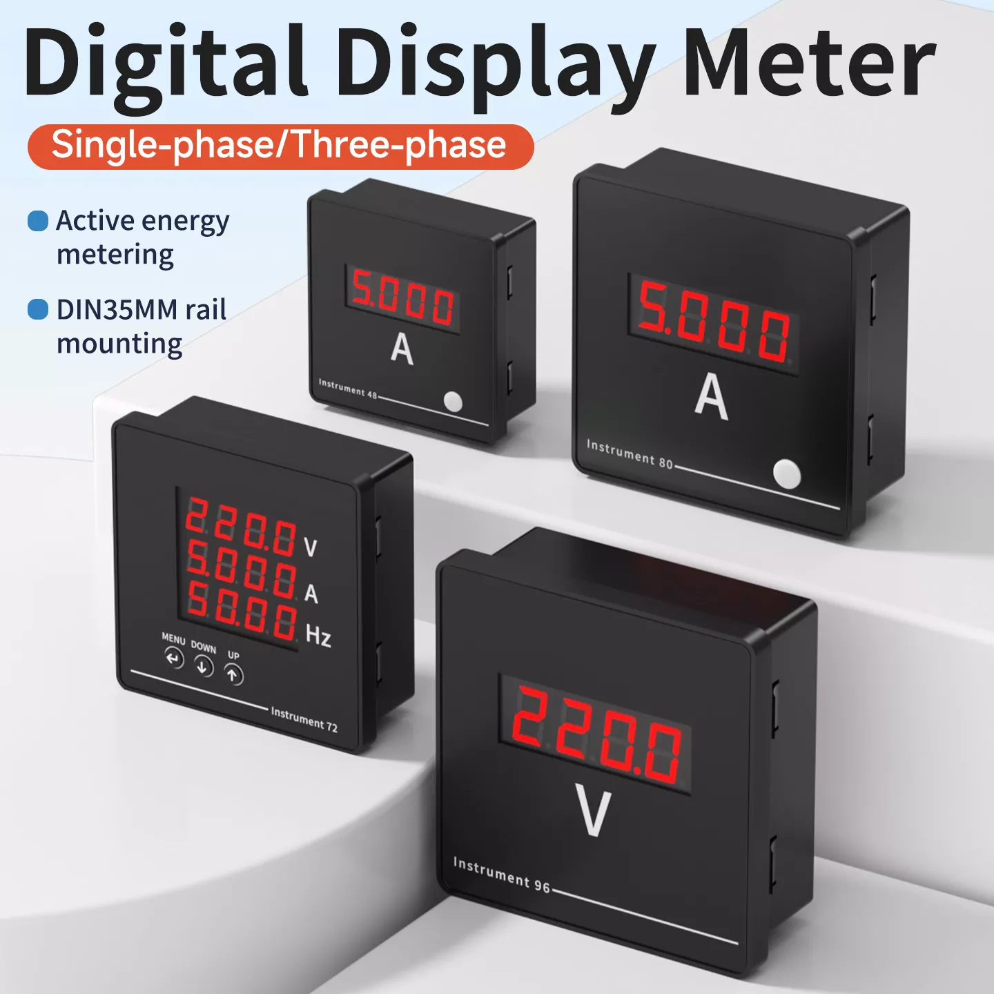 Kolmivaiheinen digitaalinen näyttö AC-mittari